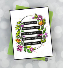 Stamp & Die & Stencil Bundle Sentimental Florals