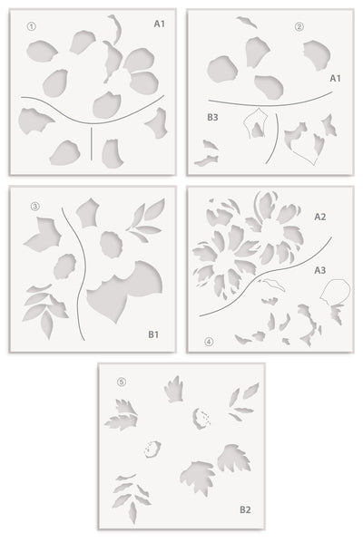 Stamp & Die & Stencil Bundle Simple Botanicals