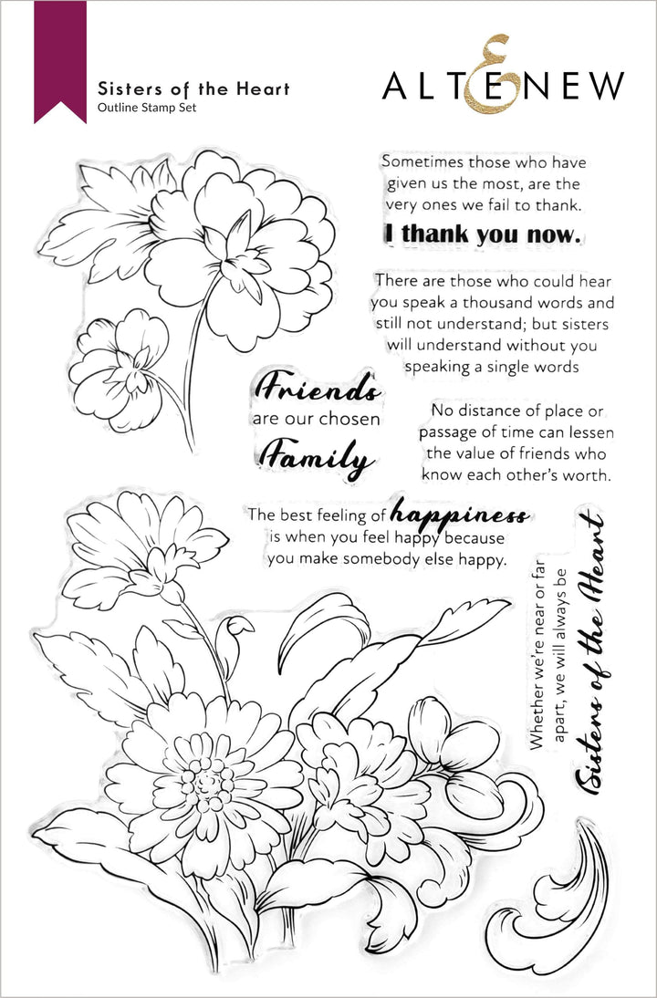 Stamp & Die & Stencil Bundle Sisters Of The Heart