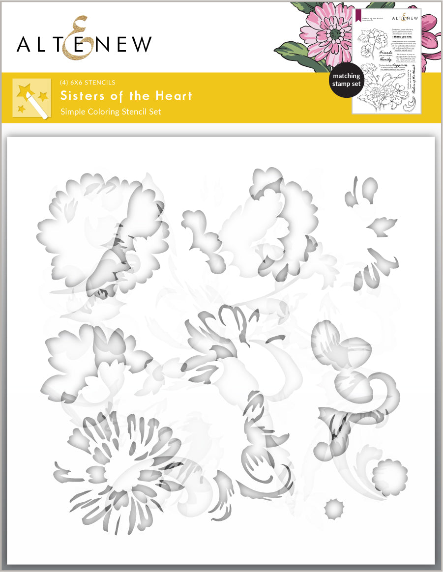 Stamp & Die & Stencil Bundle Sisters Of The Heart