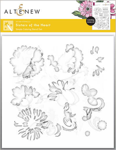 Stamp & Die & Stencil Bundle Sisters Of The Heart