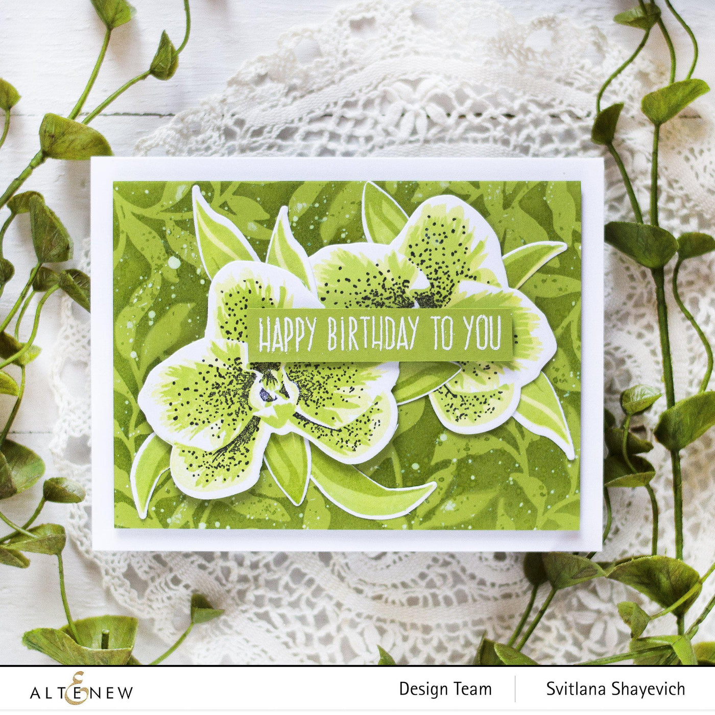 Stamp & Die & Stencil Bundle Spotted Orchid