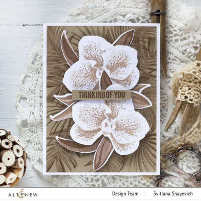 Stamp & Die & Stencil Bundle Spotted Orchid