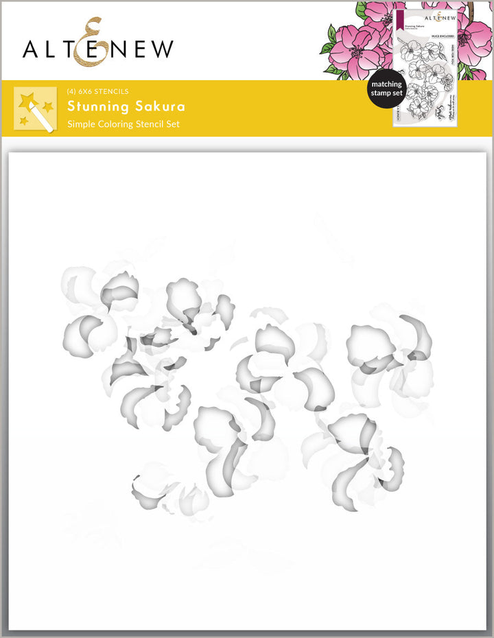 Stamp & Die & Stencil Bundle Stunning Sakura