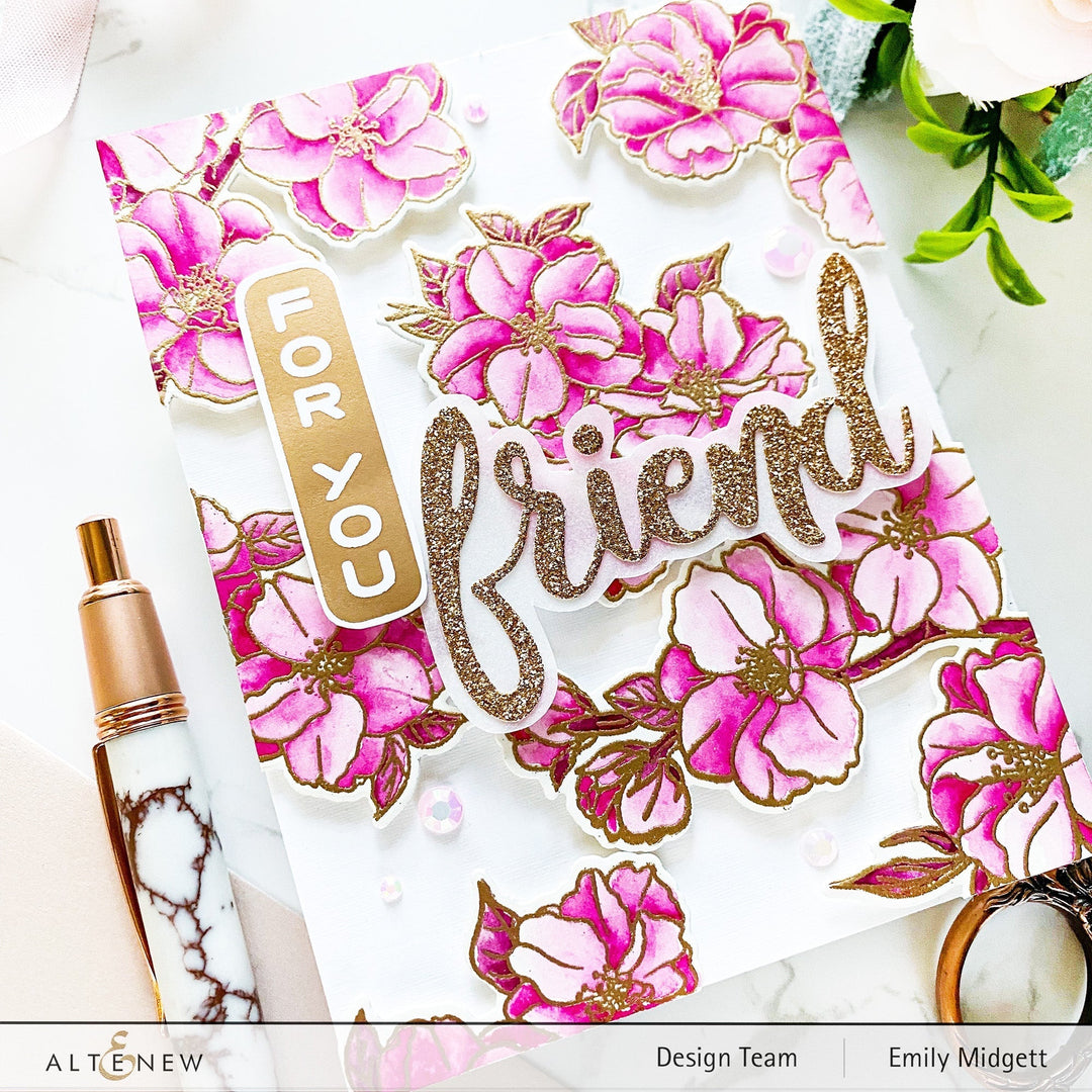 Stamp & Die & Stencil Bundle Stunning Sakura