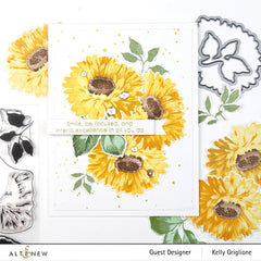 Stamp & Die & Stencil Bundle Sunflower Daisy