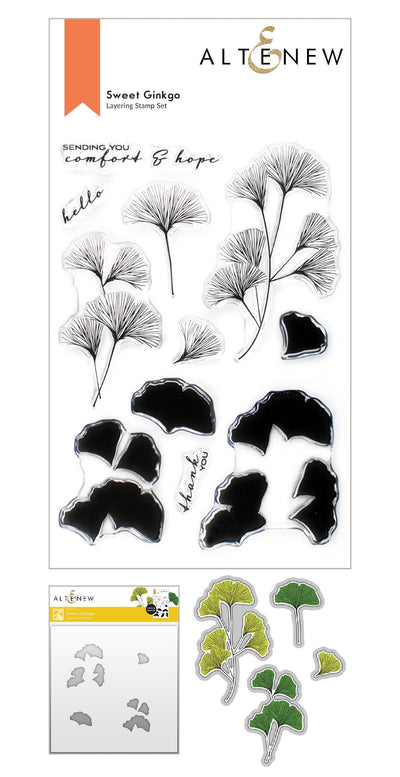 Stamp & Die & Stencil Bundle Sweet Ginkgo