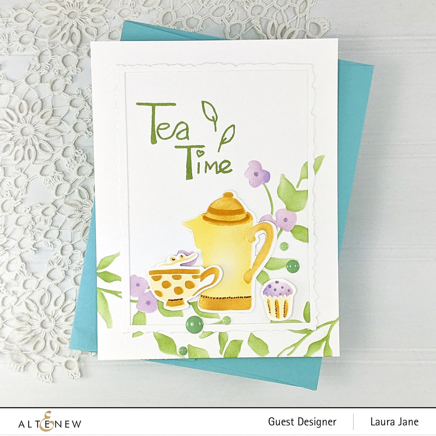 Stamp & Die & Stencil Bundle Tea Time