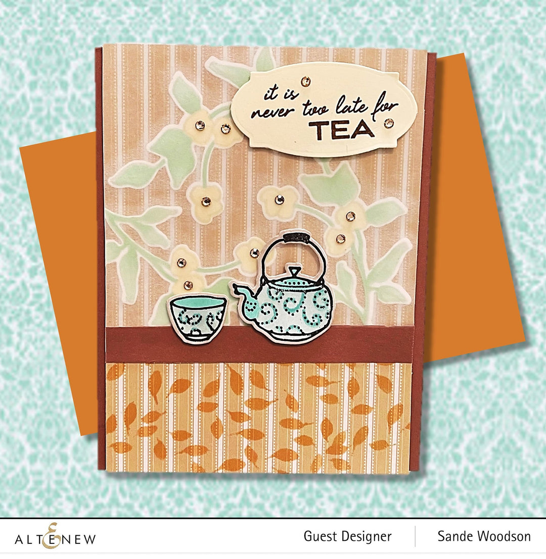 Stamp & Die & Stencil Bundle Tea Time