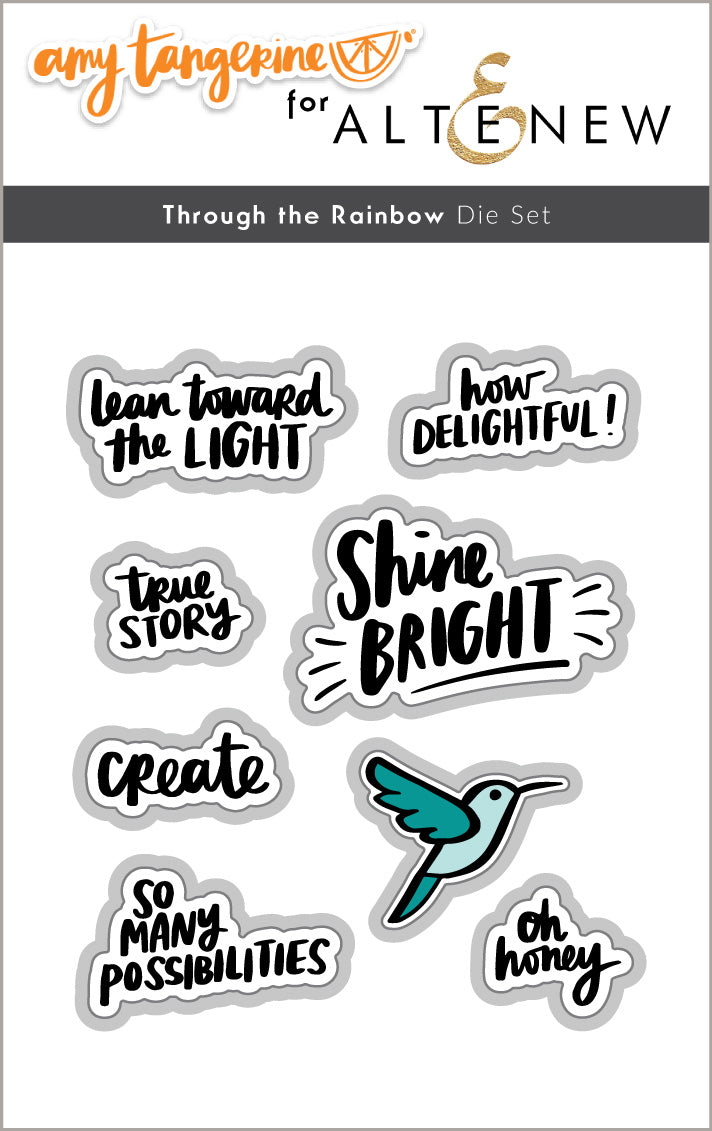 Stamp & Die & Stencil Bundle Through the Rainbow