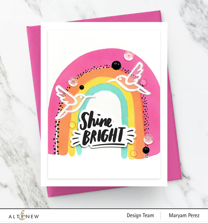 Stamp & Die & Stencil Bundle Through the Rainbow