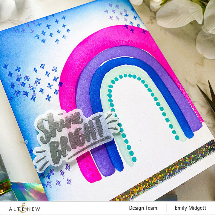 Stamp & Die & Stencil Bundle Through the Rainbow