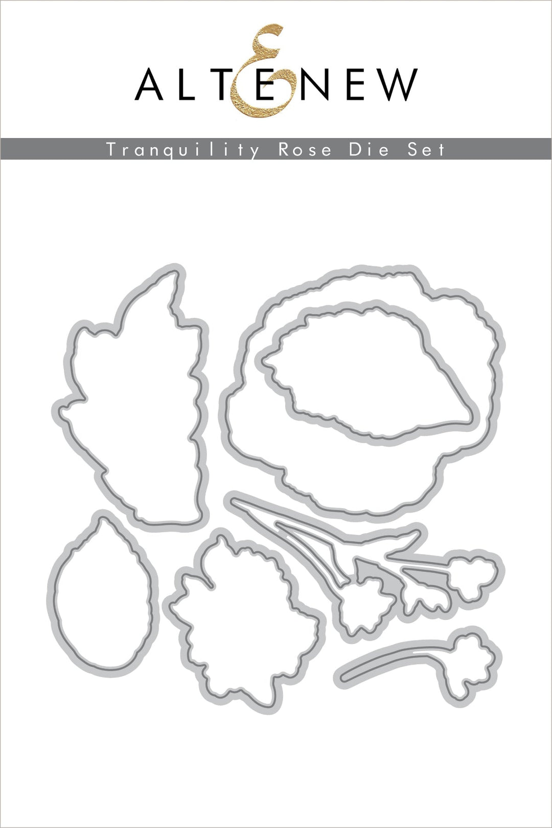 Stamp & Die & Stencil Bundle Tranquility Rose