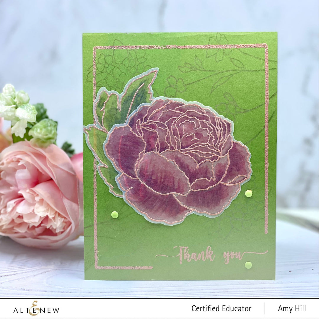 Stamp & Die & Stencil Bundle Tranquility Rose