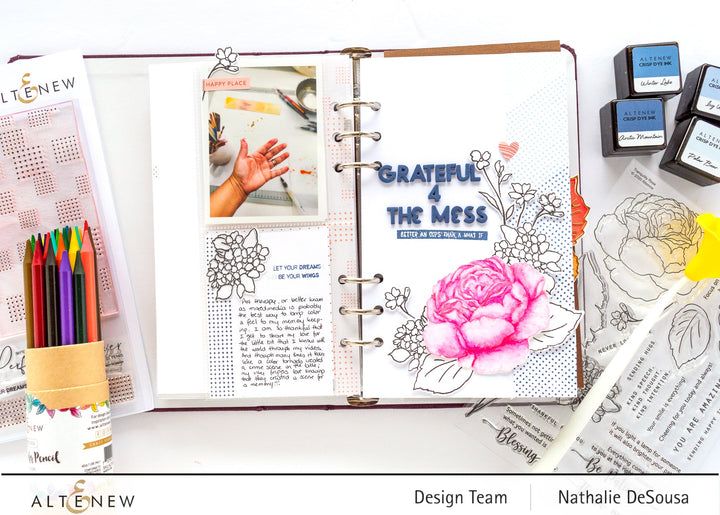 Stamp & Die & Stencil Bundle Tranquility Rose