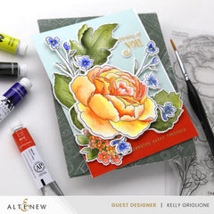 Stamp & Die & Stencil Bundle Tranquility Rose