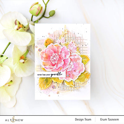 Stamp & Die & Stencil Bundle Trendy Floral Art Top 3 Stamp & Die & Layering Stencil Bundle