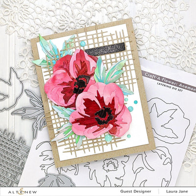 Stamp & Die & Stencil Bundle Trendy Floral Art Top 3 Stamp & Die & Layering Stencil Bundle