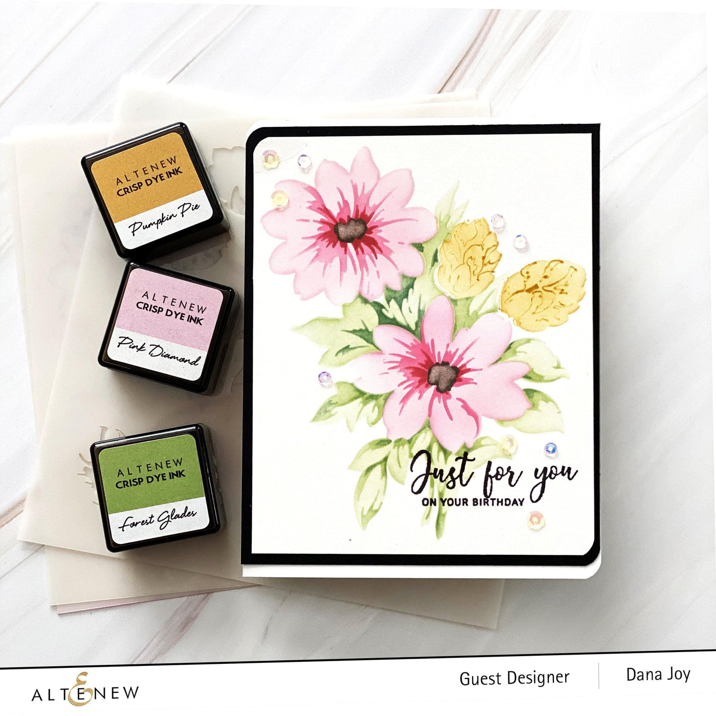 Stamp & Die & Stencil Bundle Trendy Floral Art Top 3 Stamp & Die & Layering Stencil Bundle