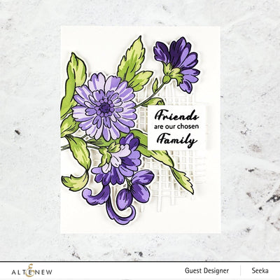 Stamp & Die & Stencil Bundle Trendy Floral Art Top 3 Stamp & Die & Layering Stencil Bundle