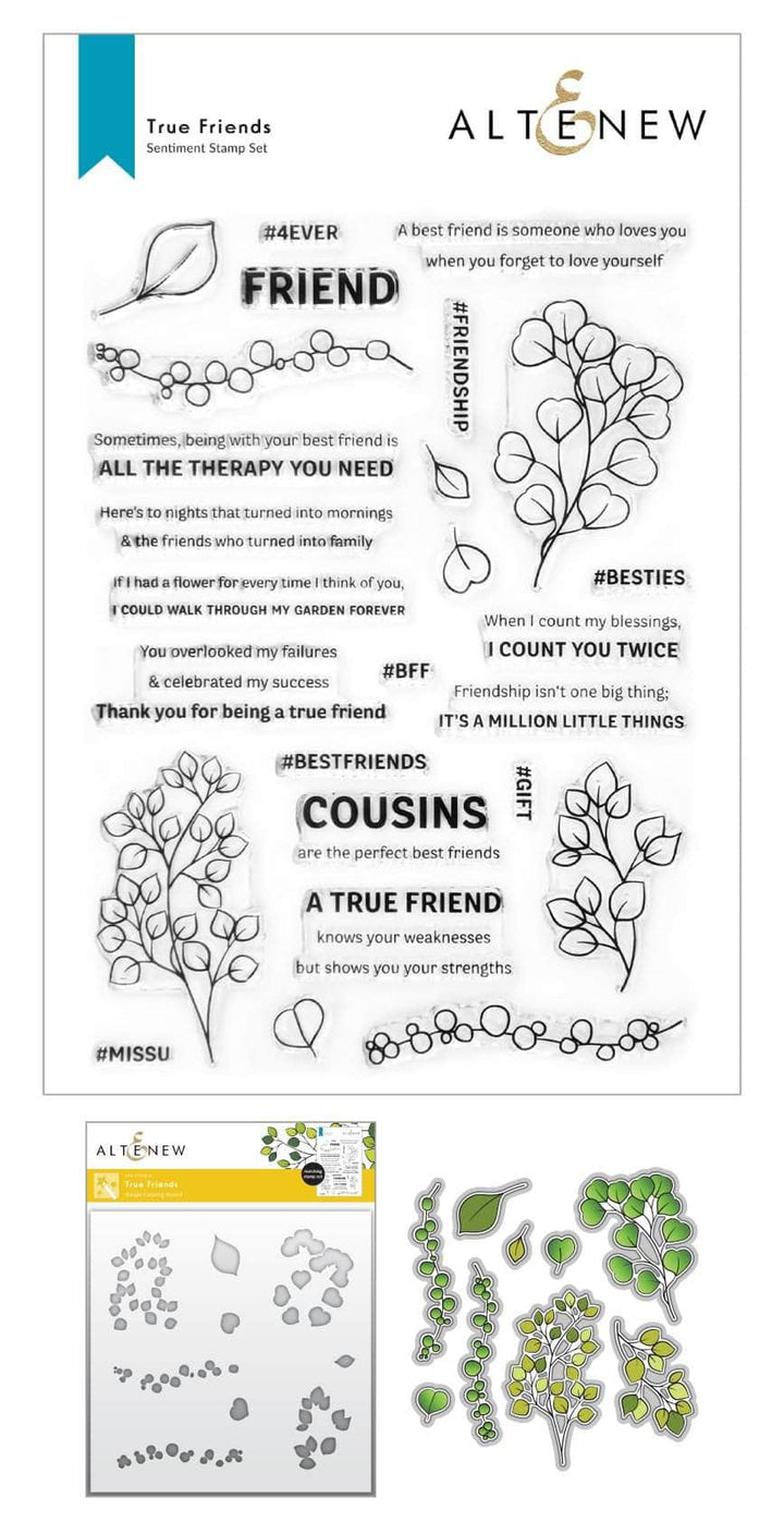 Stamp & Die & Stencil Bundle True Friends