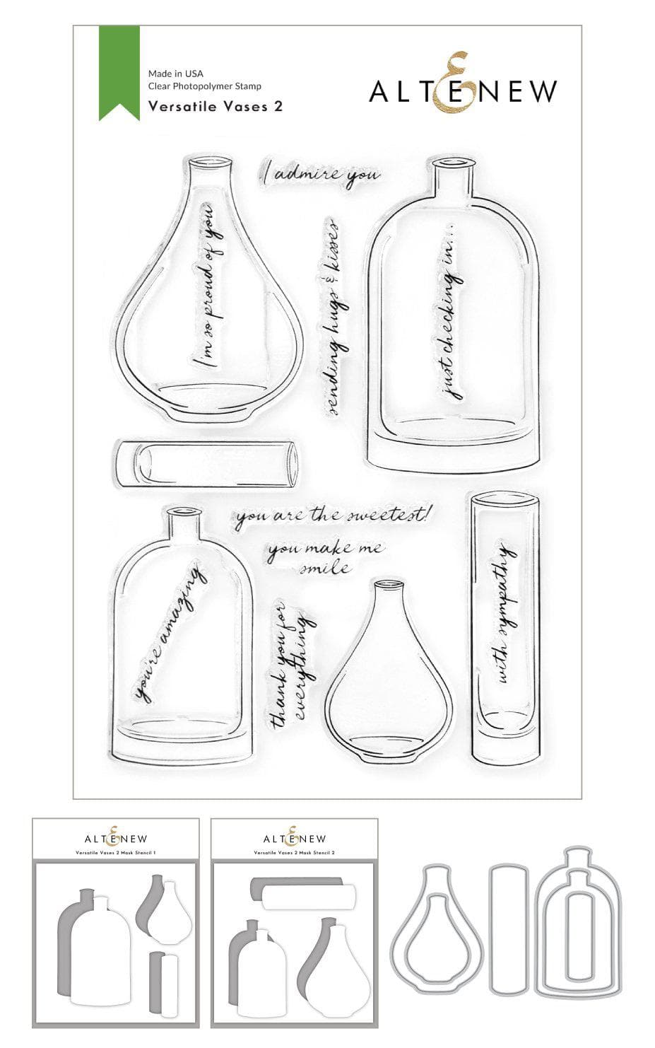 Stamp & Die & Stencil Bundle Versatile Vases 2