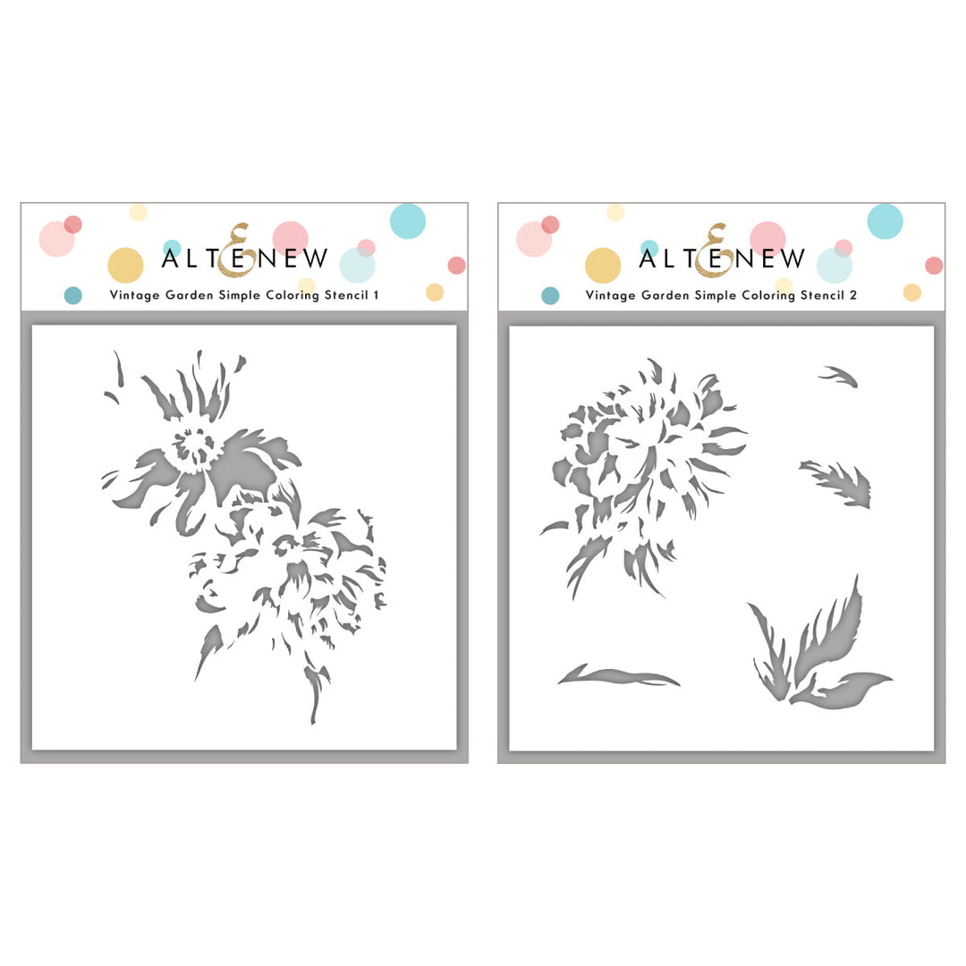 Stamp & Die & Stencil Bundle Vintage Garden