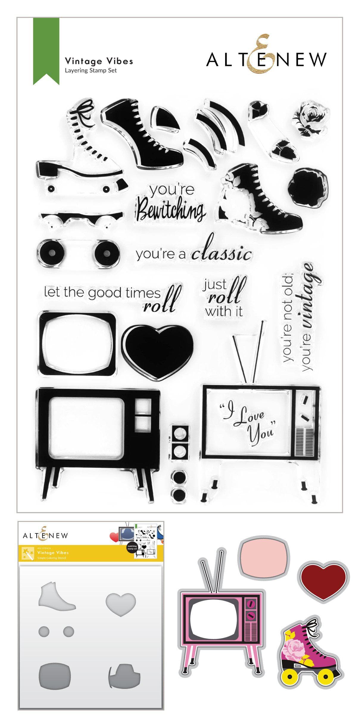 Stamp & Die & Stencil Bundle Vintage Vibes