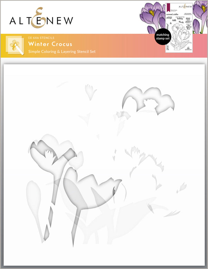 Stamp & Die & Stencil Bundle Winter Crocus