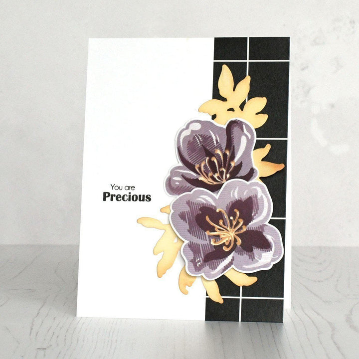 Stamp & Die & Stencil Bundle Zig Zag Floral