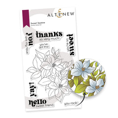 Stamp & Die & Stencil & Embossing Folder & Betterpress Plate Bundle Sweet Jasmine