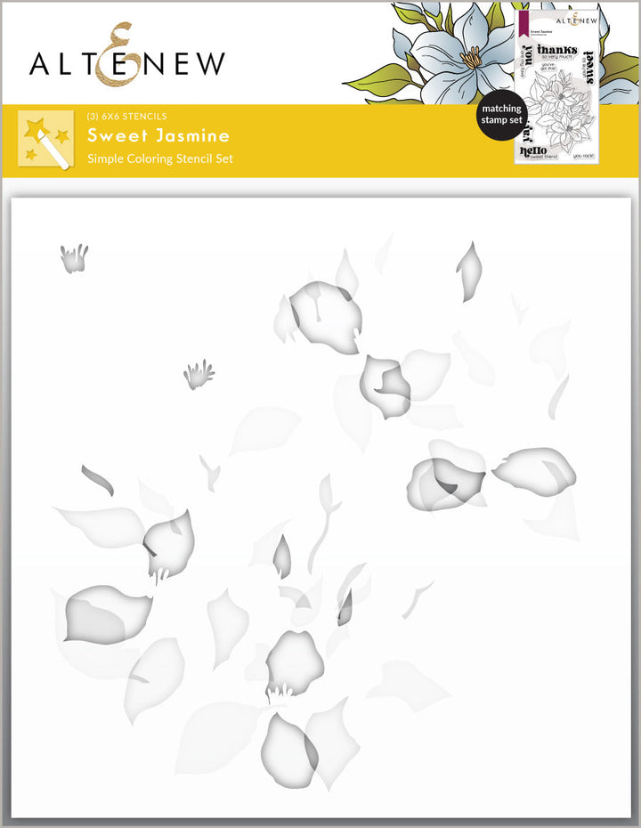 Stamp & Die & Stencil & Embossing Folder & Betterpress Plate Bundle Sweet Jasmine