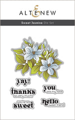 Stamp & Die & Stencil & Embossing Folder & Betterpress Plate Bundle Sweet Jasmine