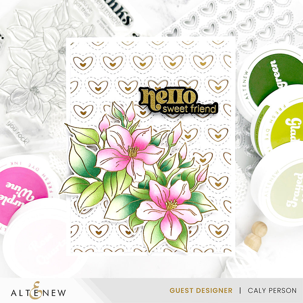 Stamp & Die & Stencil & Embossing Folder & Betterpress Plate Bundle Sweet Jasmine