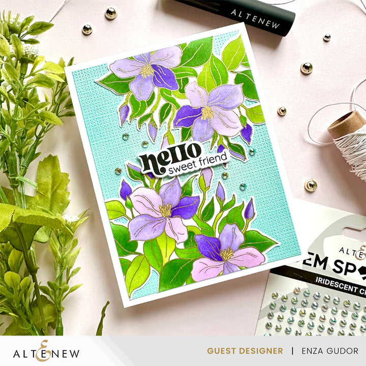 Stamp & Die & Stencil & Embossing Folder & Betterpress Plate Bundle Sweet Jasmine