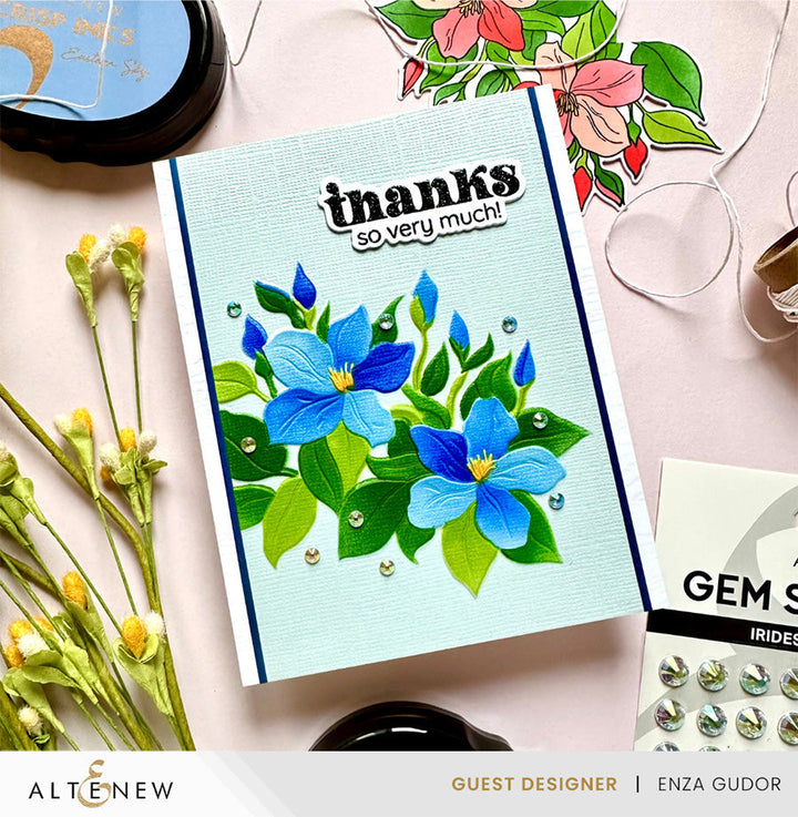 Stamp & Die & Stencil & Embossing Folder & Betterpress Plate Bundle Sweet Jasmine