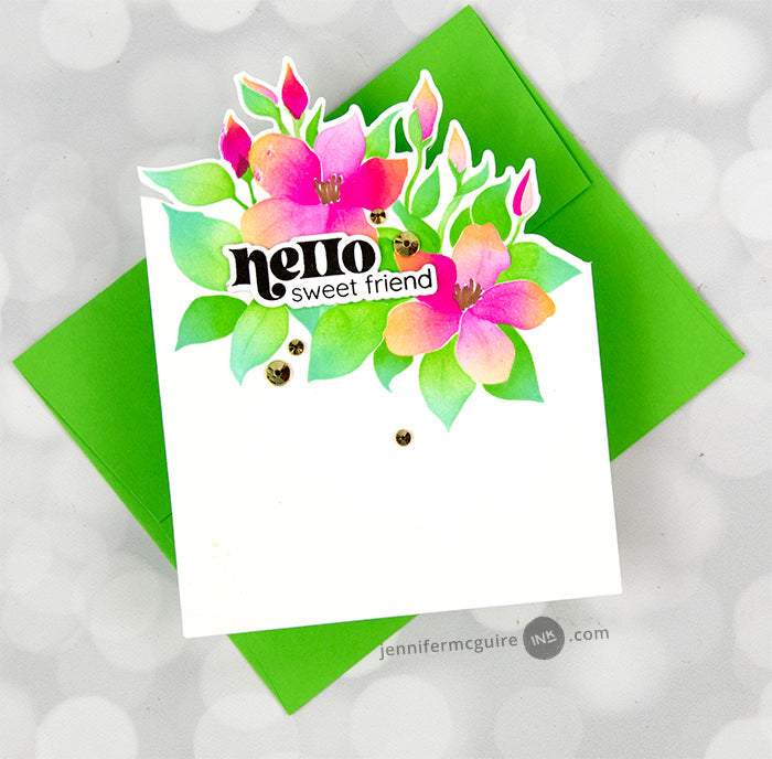 Stamp & Die & Stencil & Embossing Folder & Betterpress Plate Bundle Sweet Jasmine