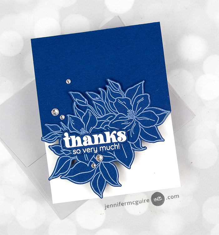 Stamp & Die & Stencil & Embossing Folder & Betterpress Plate Bundle Sweet Jasmine