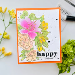 Stamp & Die & Stencil & Embossing Folder Bundle Bold Bouquet