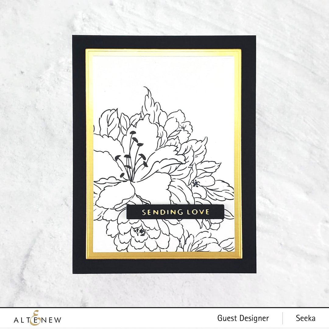 Stamp & Die & Stencil & Embossing Folder Bundle Bold Bouquet