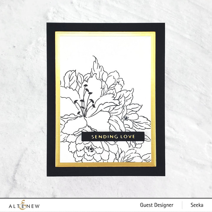Stamp & Die & Stencil & Embossing Folder Bundle Bold Bouquet