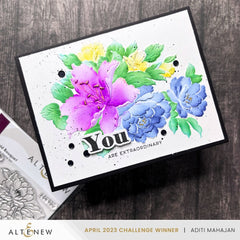 Stamp & Die & Stencil & Embossing Folder Bundle Bold Bouquet