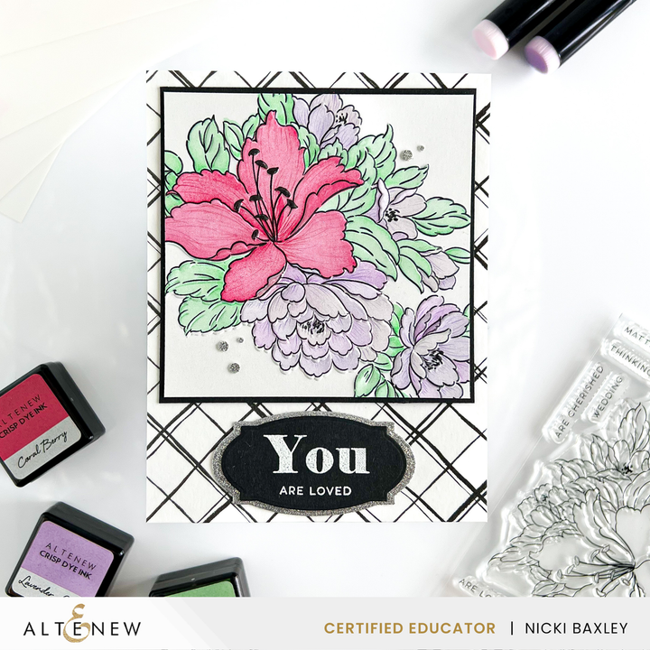 Stamp & Die & Stencil & Embossing Folder Bundle Bold Bouquet