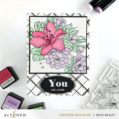 Stamp & Die & Stencil & Embossing Folder Bundle Bold Bouquet