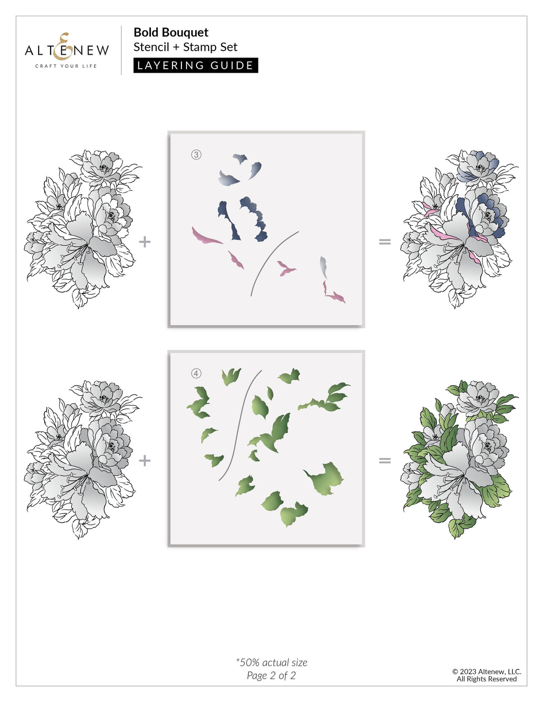 Stamp & Die & Stencil & Embossing Folder Bundle Bold Bouquet