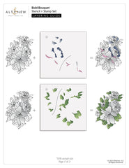 Stamp & Die & Stencil & Embossing Folder Bundle Bold Bouquet