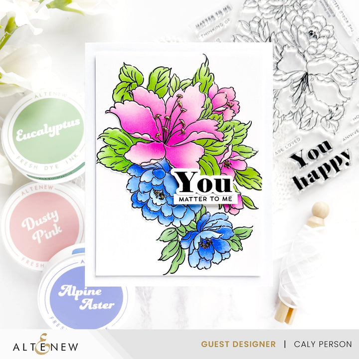 Stamp & Die & Stencil & Embossing Folder Bundle Bold Bouquet