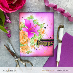 Stamp & Die & Stencil & Embossing Folder Bundle Bold Bouquet