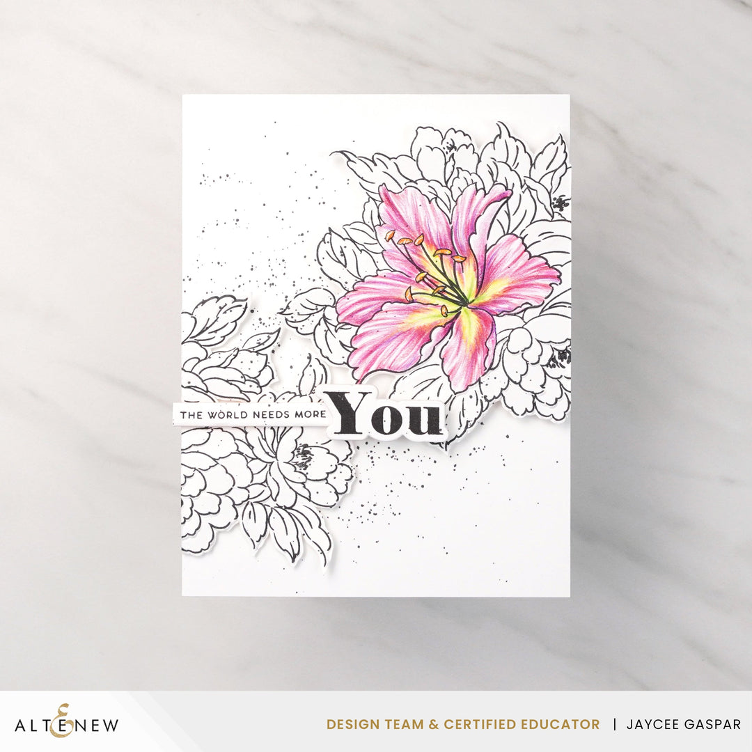 Stamp & Die & Stencil & Embossing Folder Bundle Bold Bouquet