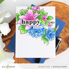 Stamp & Die & Stencil & Embossing Folder Bundle Bold Bouquet
